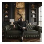 Art chester üçlü koltuk - Görsel 8