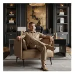 çizgi tekli koltuk - Görsel 3